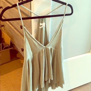 UO green knit tank top